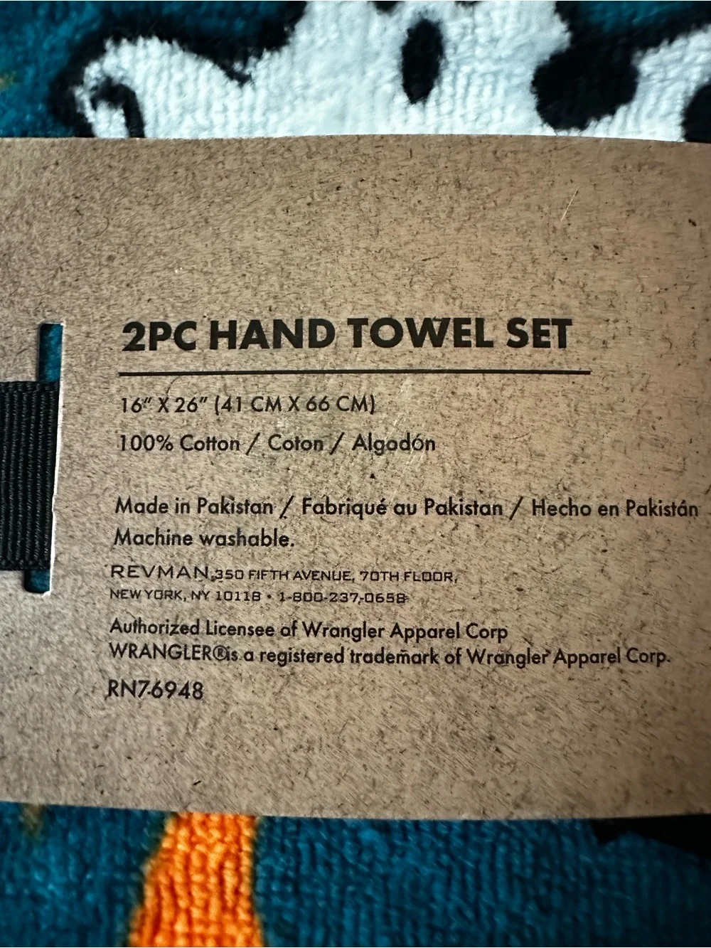 Set of 2 Bath & 2 Hand Towels - Cowboy Ghost Pumpkin NWT